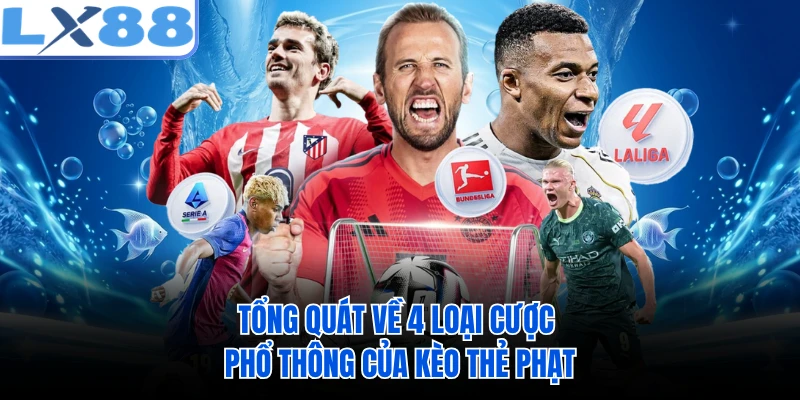 Tổng quát về 4 loại cược phổ thông của kèo thẻ phạt 